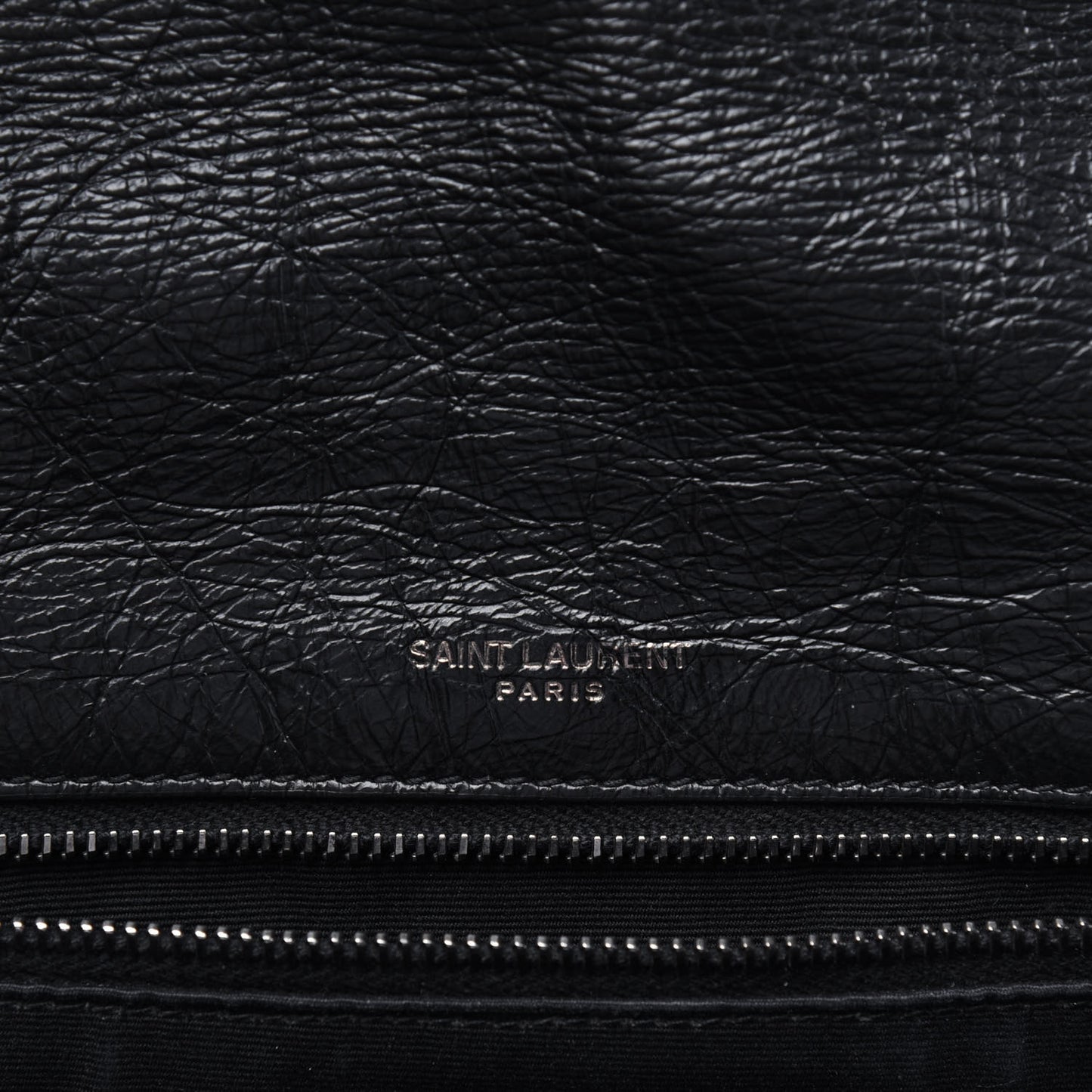 Crinkled Calfskin Matelasse Monogram Medium Niki Chain Satchel Black