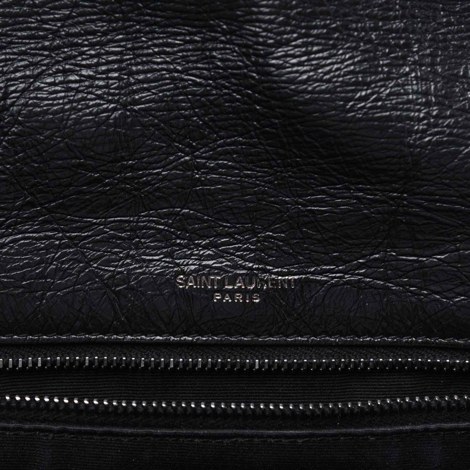Saint Laurent Crinkled Calfskin Matelasse Monogram Medium Niki Chain Satchel Black 7 of 17
