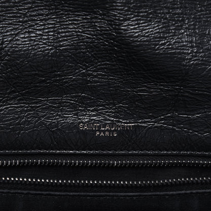 Saint Laurent Crinkled Calfskin Matelasse Monogram Medium Niki Chain Satchel Black 7 of 17