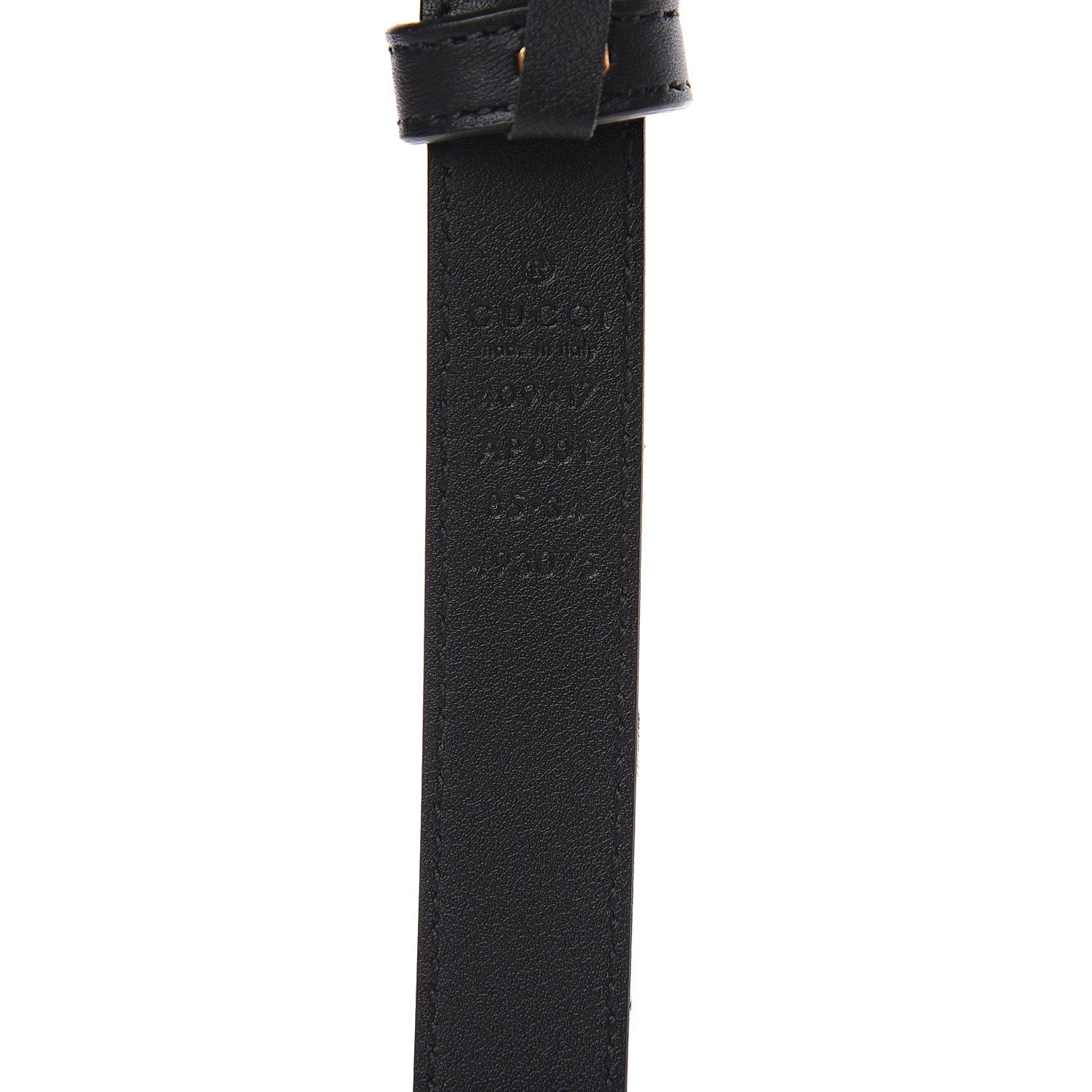 Gucci Calfskin Double G 20mm Belt 85 34 Black 4 of 5