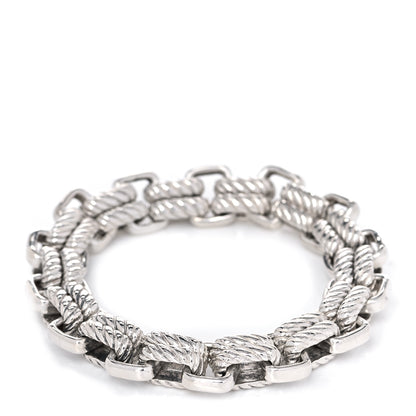 David Yurman Sterling Silver 18K Yellow Gold Empire Double Link Bracelet 1 of 6