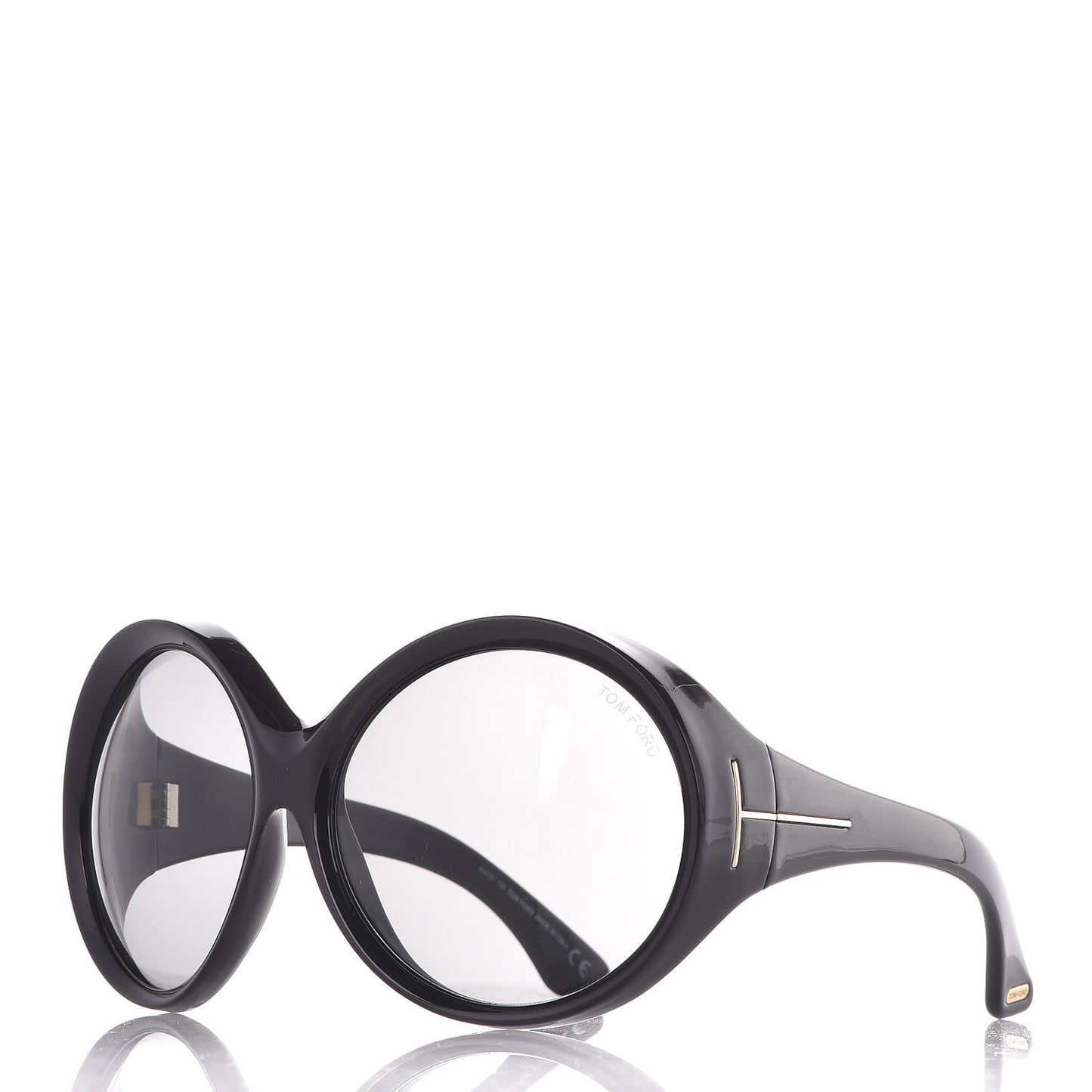 Ali Oversized Round Sunglasses TF0221 Black