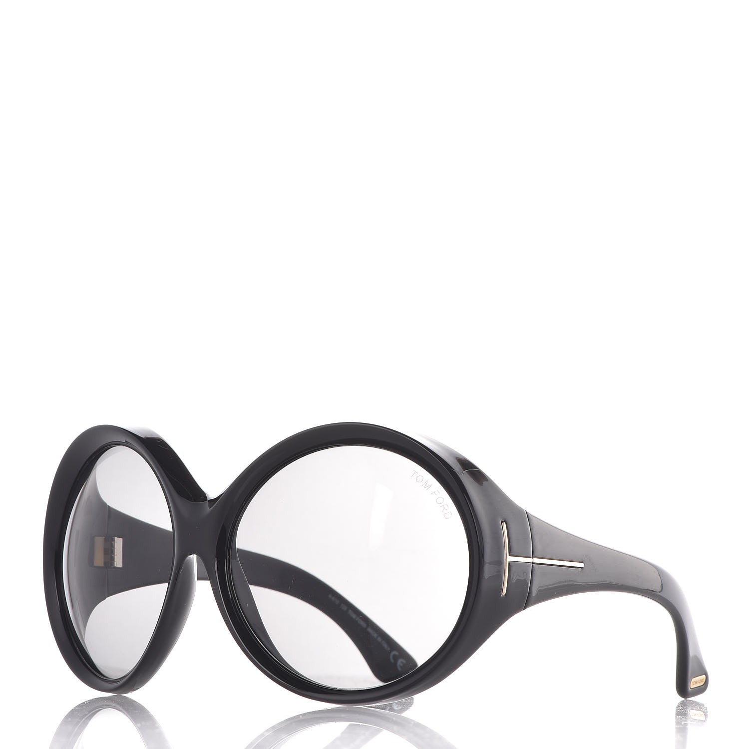 Tom Ford Ali Oversized Round Sunglasses TF0221 Black 1 of 9