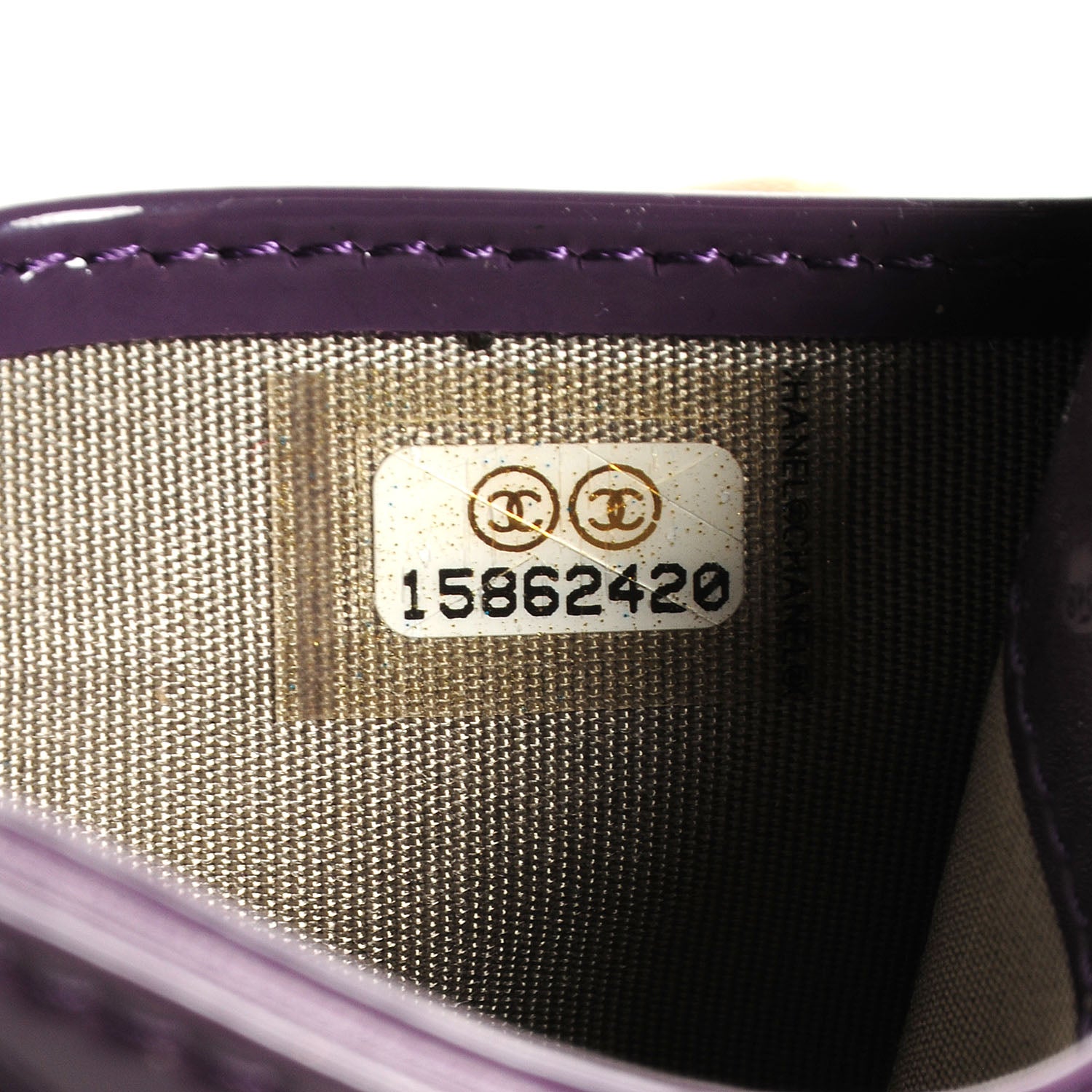 Chanel Brilliant Patent Card Holder Purple 8 of 8