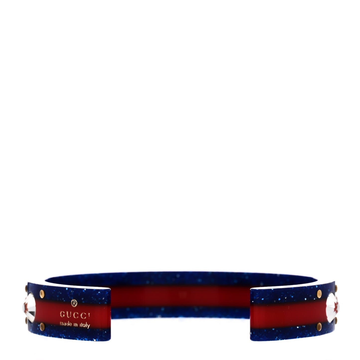 Crystal Web Cuff 18 Blue Red