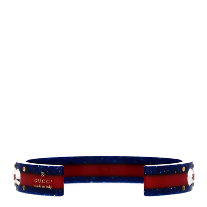 Gucci Crystal Web Cuff 18 Blue Red 3 of 5