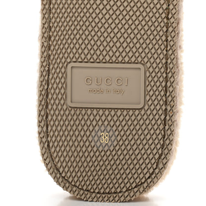 Gucci Nappa Wool Womens Fria Slippers 38 Black Butterscotch 6 of 9