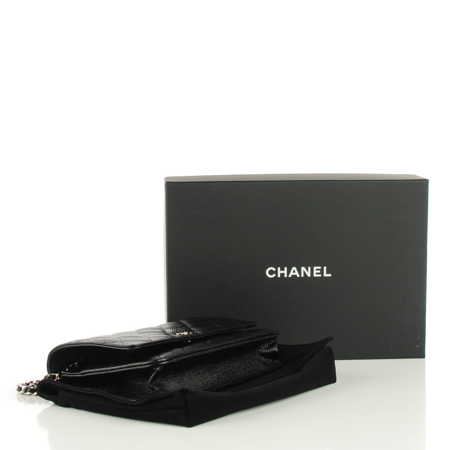 Chanel Caviar Quilted Wallet On Chain WOC Black 4 of 8