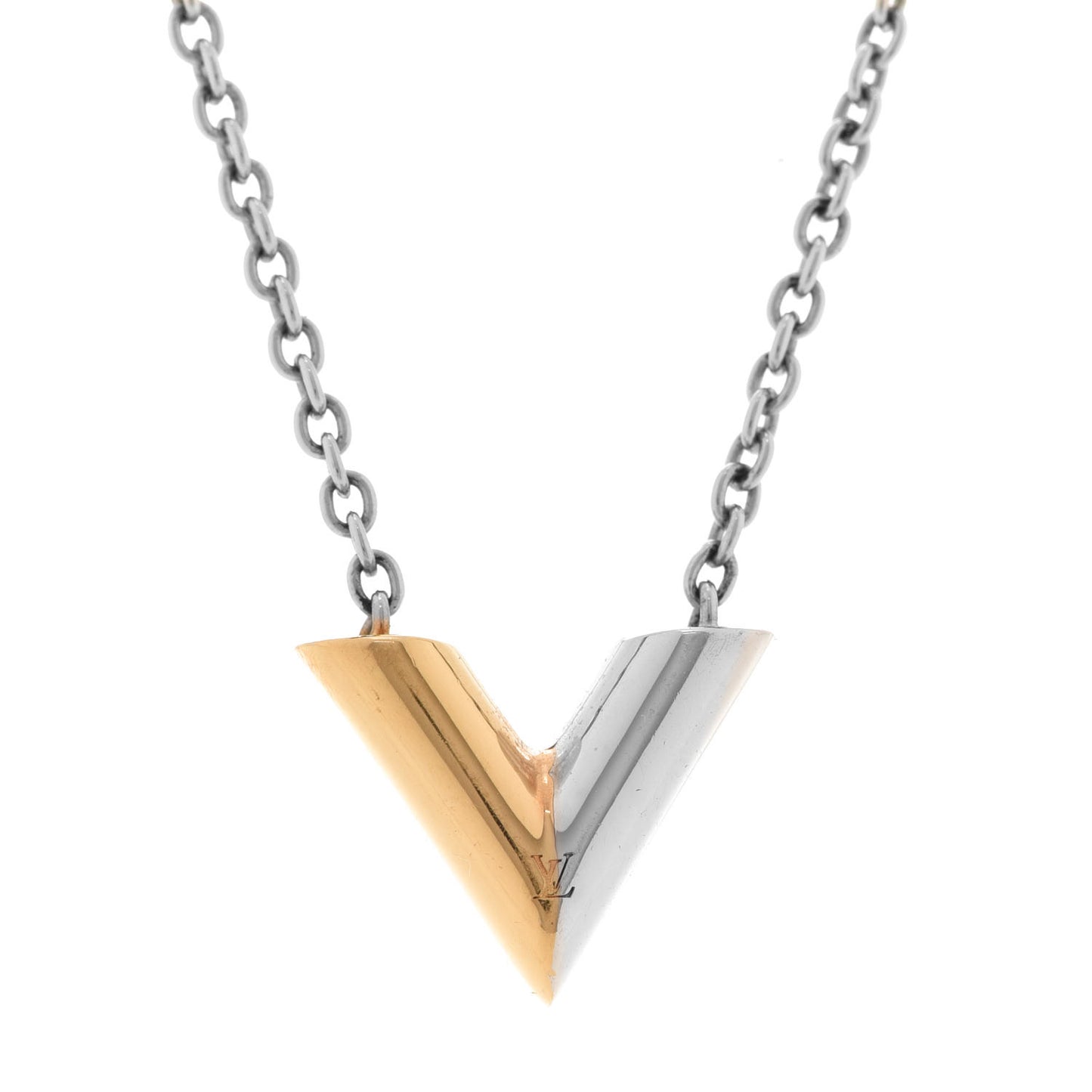 Essential V Necklace Silver Gold