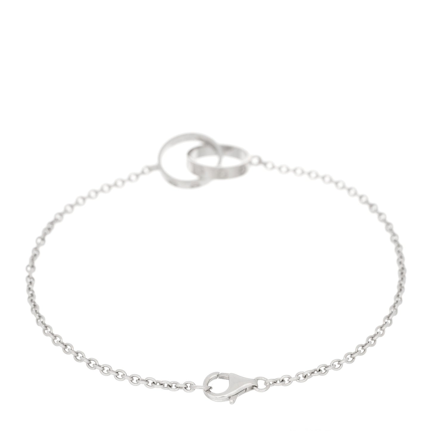 18K White Gold Interlocking LOVE Bracelet