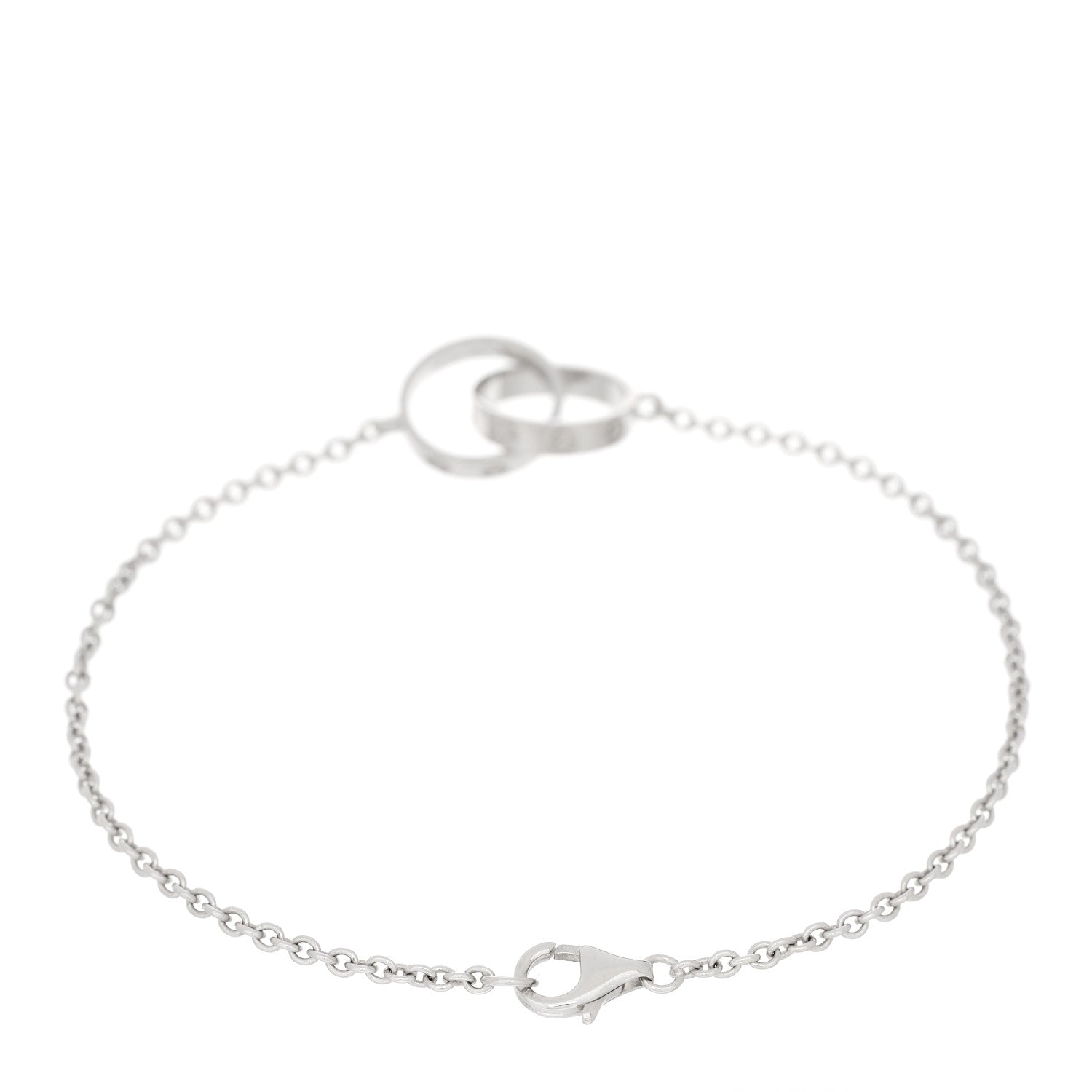 Cartier 18K White Gold Interlocking LOVE Bracelet 2 of 3