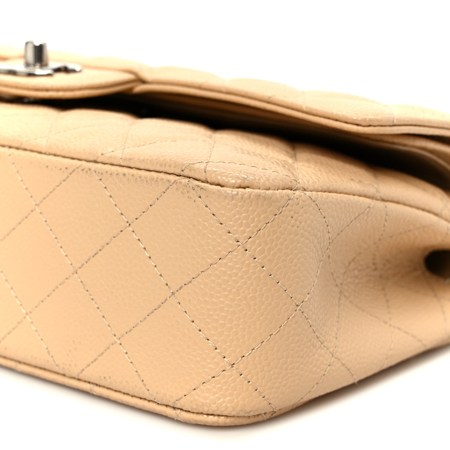 Chanel Caviar Quilted Medium Double Flap Beige 11 of 11