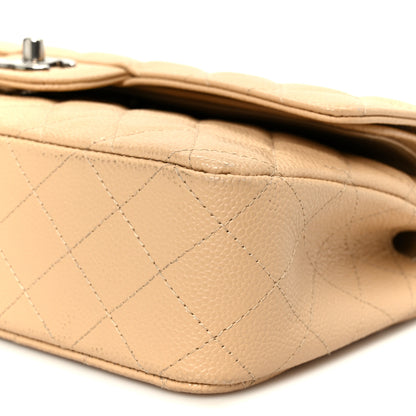 Chanel Caviar Quilted Medium Double Flap Beige 11 of 11
