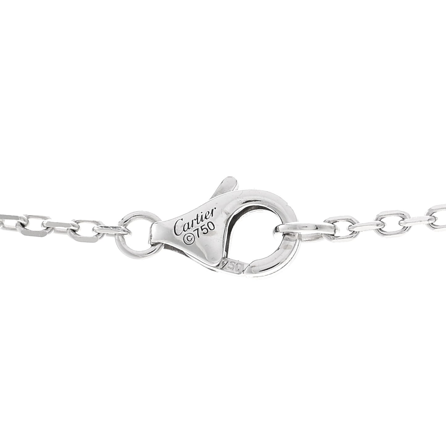 18K White Gold Diamond Interlocking LOVE Paved Necklace