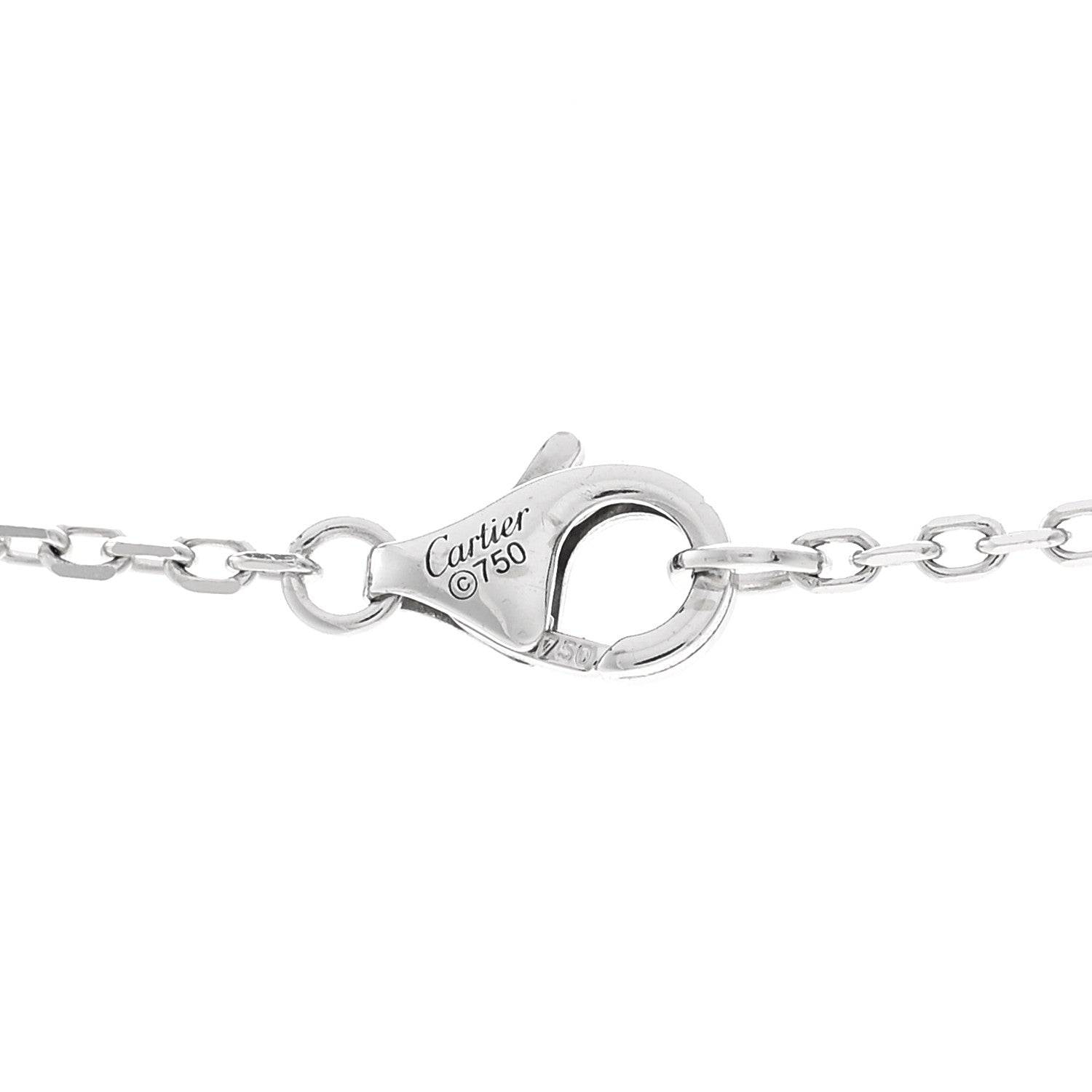 Cartier 18K White Gold Diamond Interlocking LOVE Paved Necklace 4 of 5