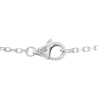 Cartier 18K White Gold Diamond Interlocking LOVE Paved Necklace 4 of 5