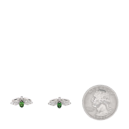 Tiffany Platinum Diamond Tsavorite Paper Flowers Firefly Earrings 2 of 5