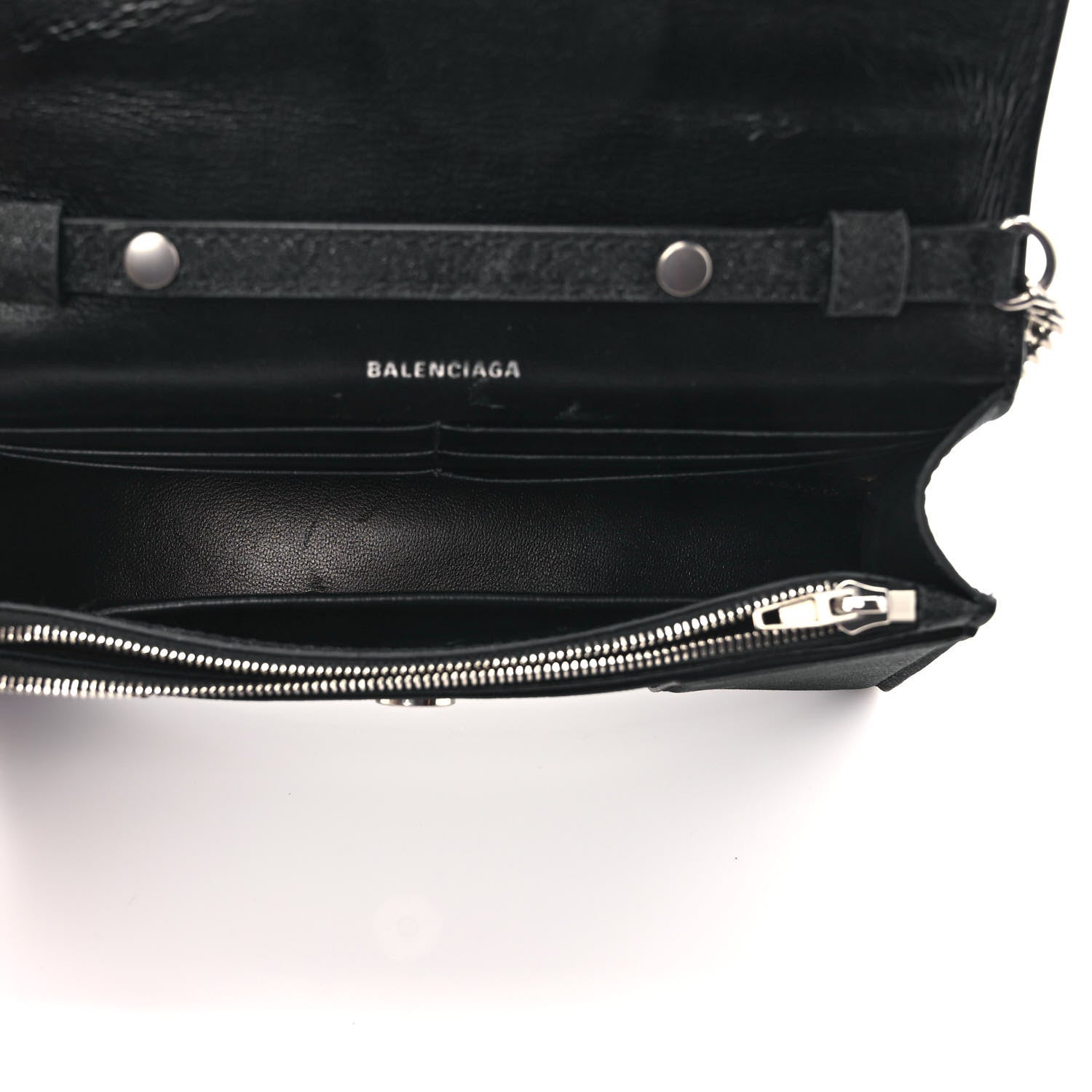 Balenciaga Glitter Fabric Hourglass Chain Bag Black 5 of 11