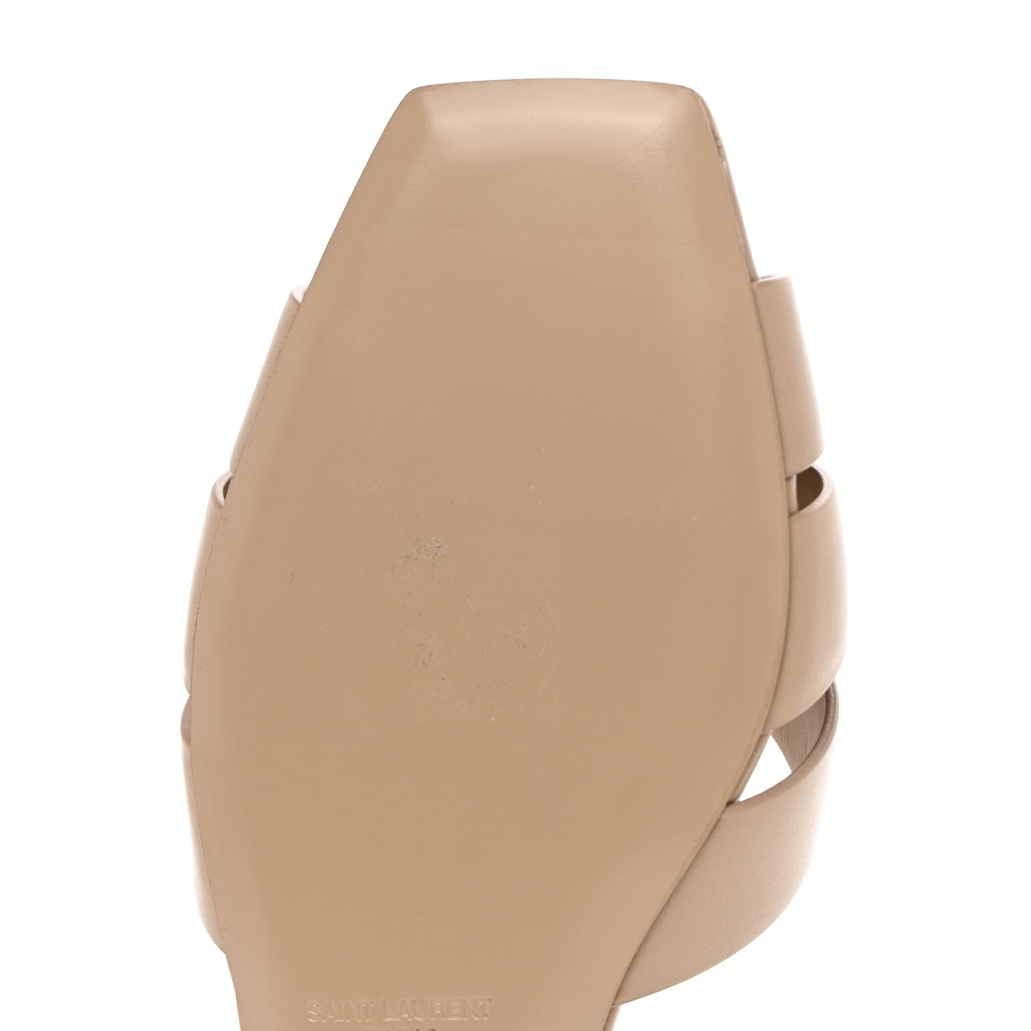 Calfskin Tribute 05 Slide Sandals 36.5 Dark Beige