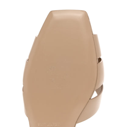 Saint Laurent Calfskin Tribute 05 Slide Sandals 36.5 Dark Beige 9 of 10