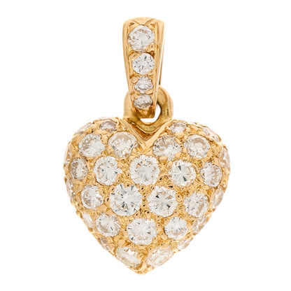Cartier 18K Yellow Gold Diamond Mini Heart Paved Pendant 1 of 4