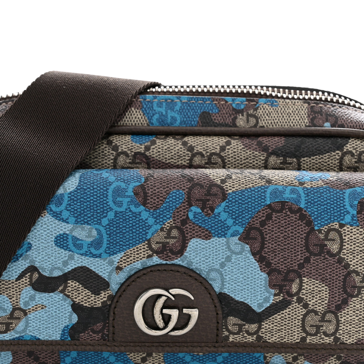 GG Supreme Monogram Mini Ophidia Crossbody Bag Blue