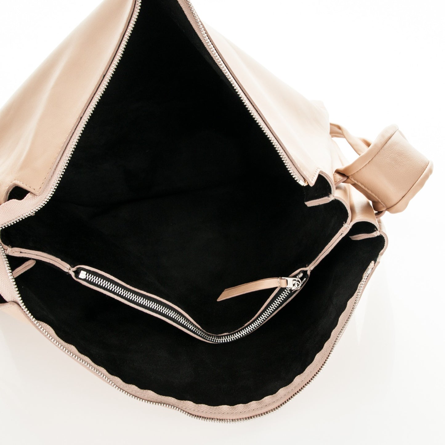 Lambskin Medium Knotted Bag Nude