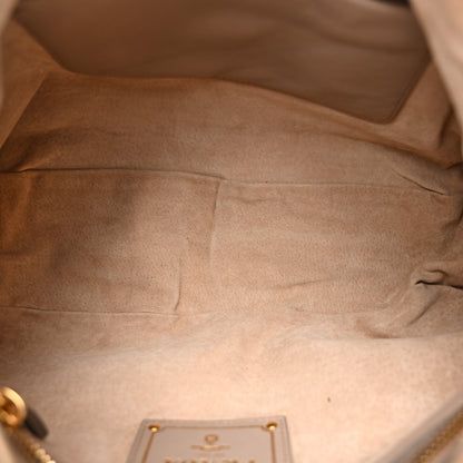 Prada Soft Calfskin Stitched Shoulder Bag  Argilla 5 of 14