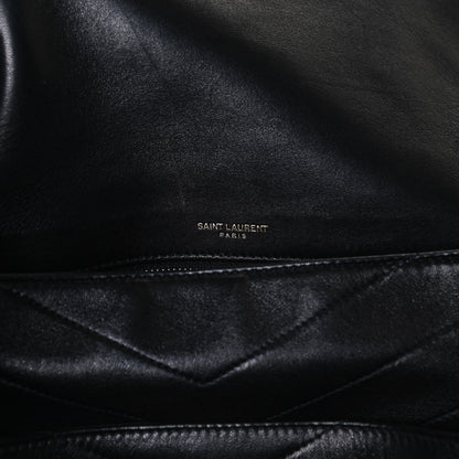 Saint Laurent Lambskin Matelasse Monogram Medium Niki Chain Satchel Black 6 of 11