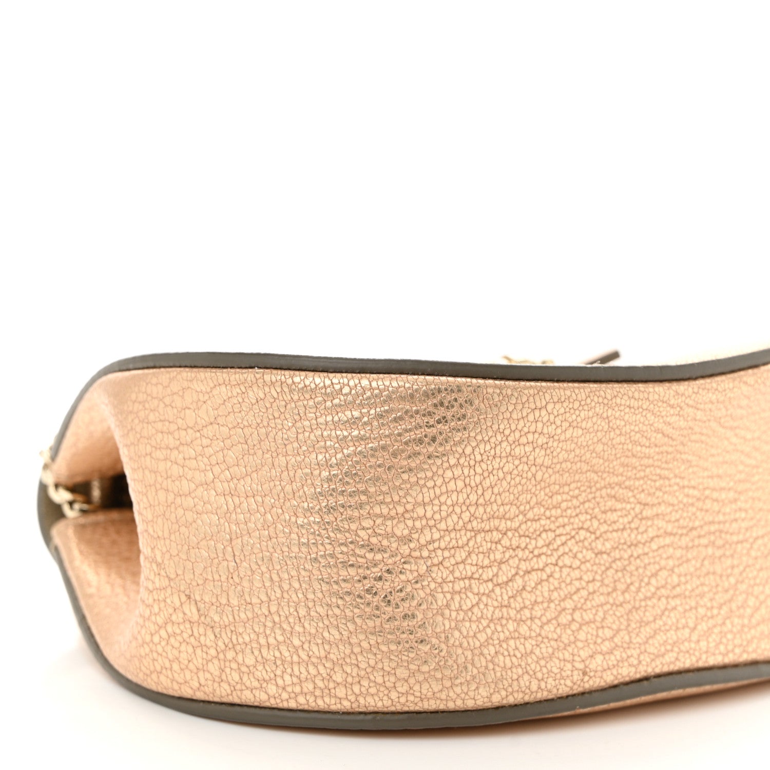 Chloe Metallic Grained Goatskin Nano Drew Shoulder Bag Abstract Gold 8 of 9
