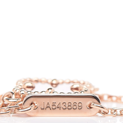 Van Cleef & Arpels 18K Rose Gold Carnelian Sweet Alhambra Bracelet 5 of 6