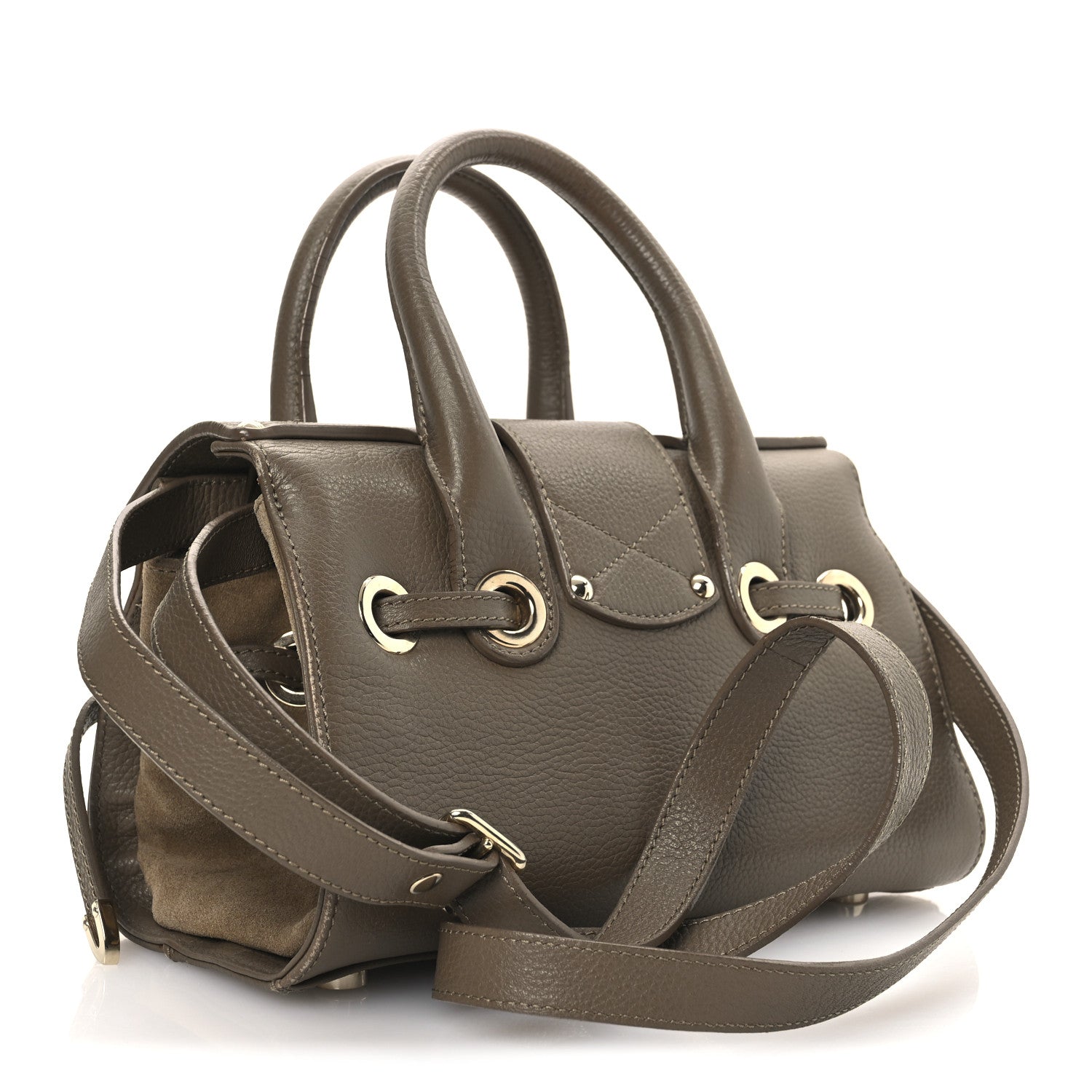 Jimmy Choo Grainy Calfskin Small Rosalie Satchel Nude 3 of 13
