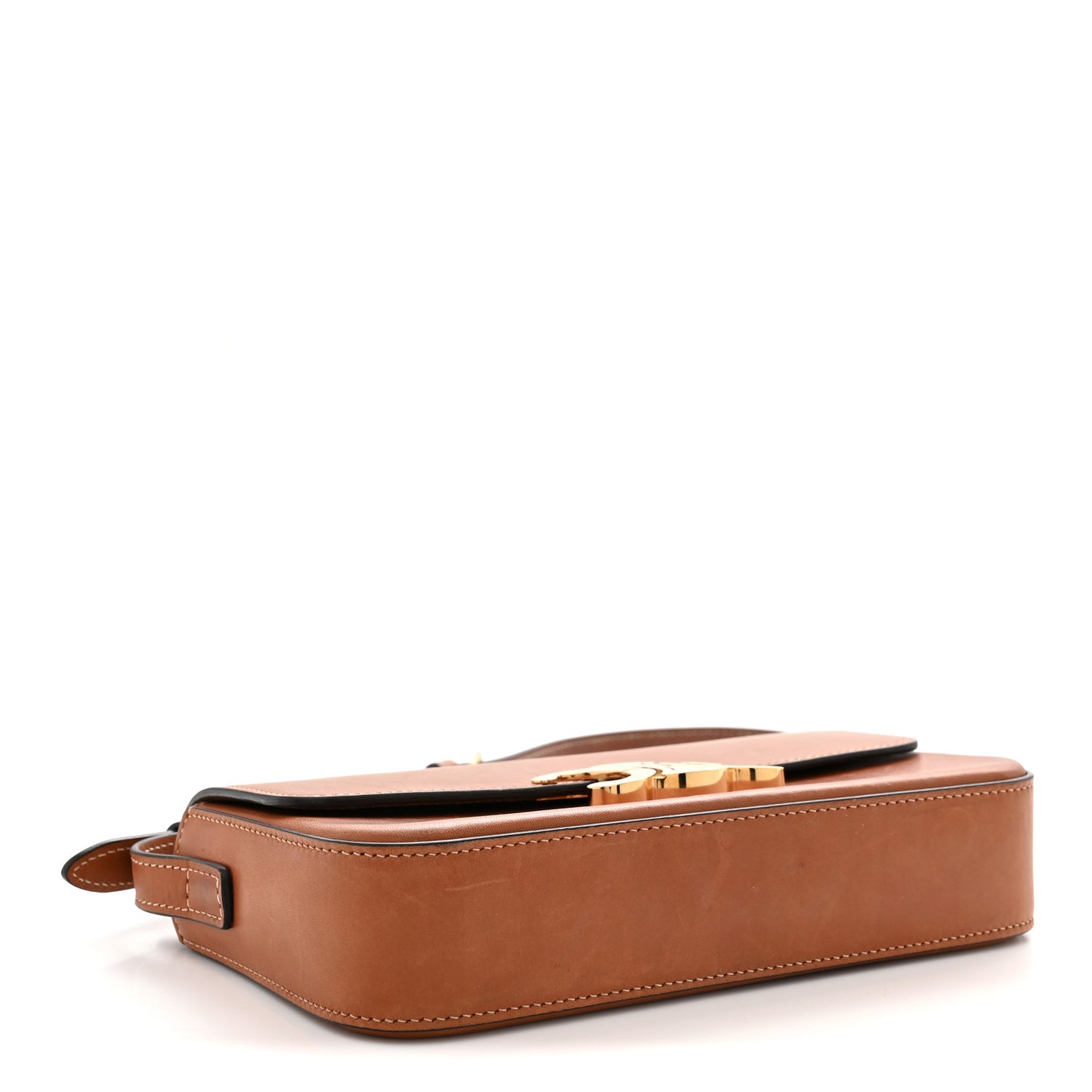 Natural Calfskin Triomphe Shoulder Bag Tan