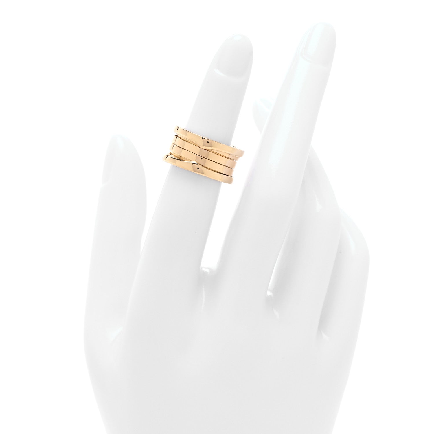 Bulgari 18K Yellow Gold B.Zero1 Four-Band Ring 48 4.5 2 of 4