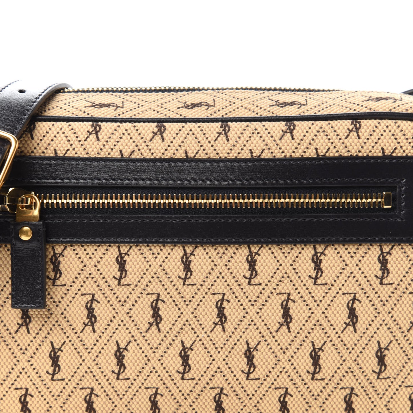 Canvas Monogram All Over Camera Bag Beige