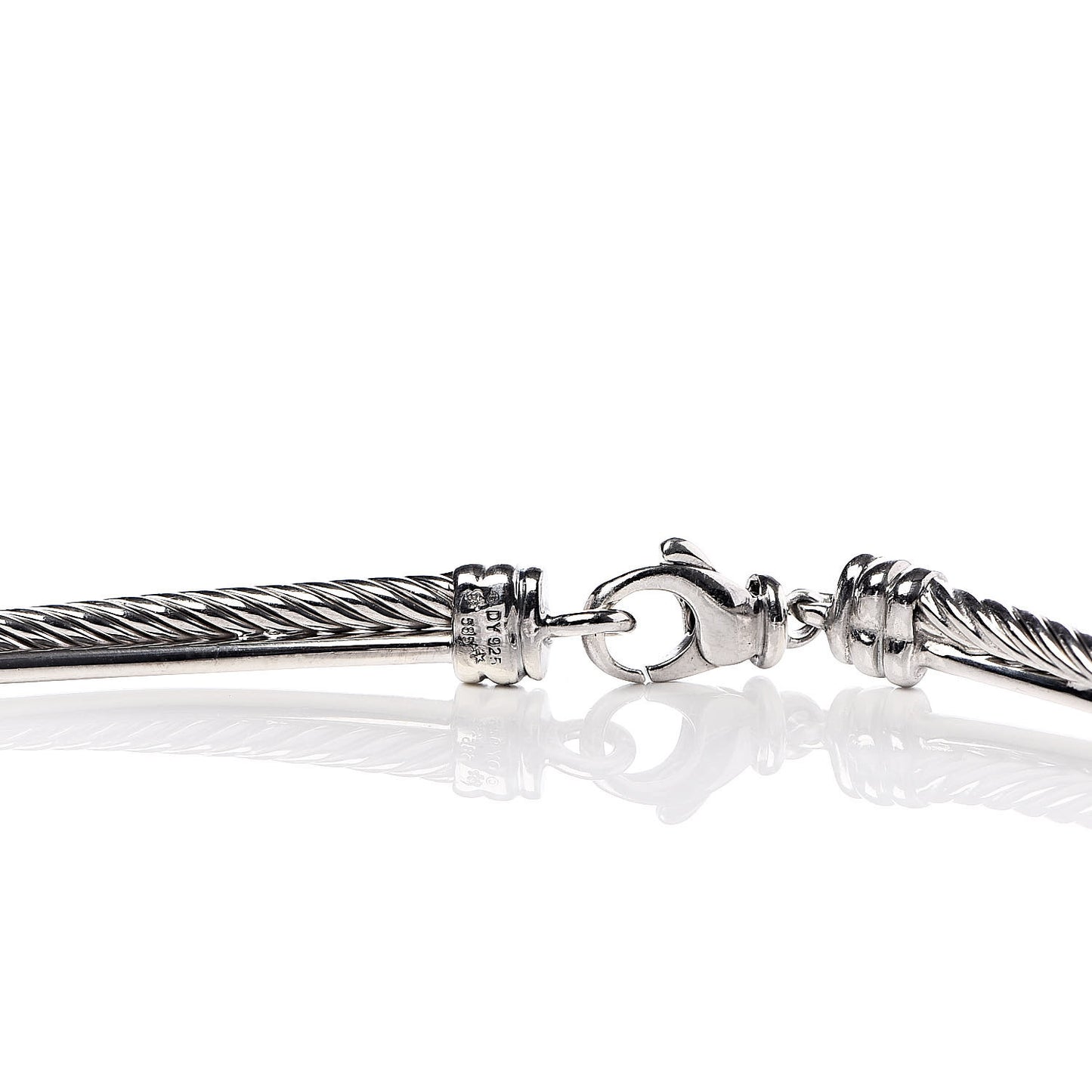 Sterling Silver 14K White Gold Diamond Crossover Collar Necklace