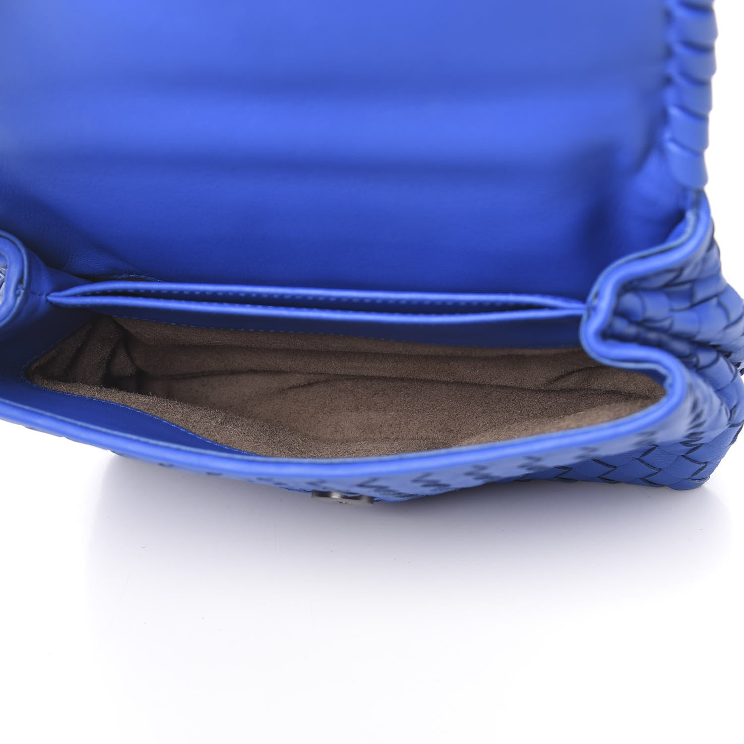 Bottega Veneta Nappa Intrecciato Baby Olimpia Shoulder Bag Signal Blue 5 of 9