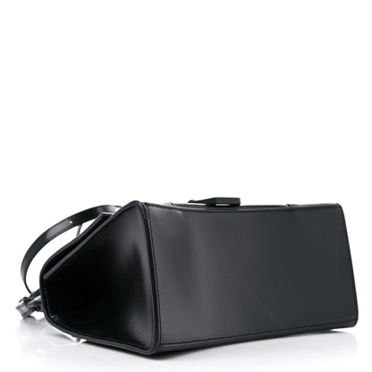 Balenciaga Shiny Box Calfskin Monochrome Small Hourglass Top Handle Bag Black 4 of 11