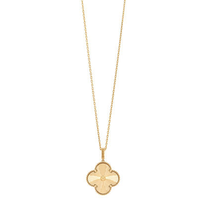 Van Cleef & Arpels 18K Yellow Gold Guilloche Magic Alhambra Long Necklace 1 of 5
