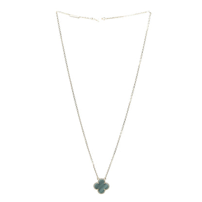 Van Cleef & Arpels 18K Yellow Gold Malachite Vintage Alhambra Pendant Necklace 2 of 7