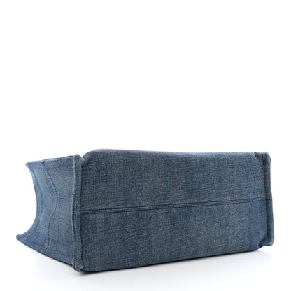 Celine Denim Large Thais Cabas Navy Tan 4 of 11