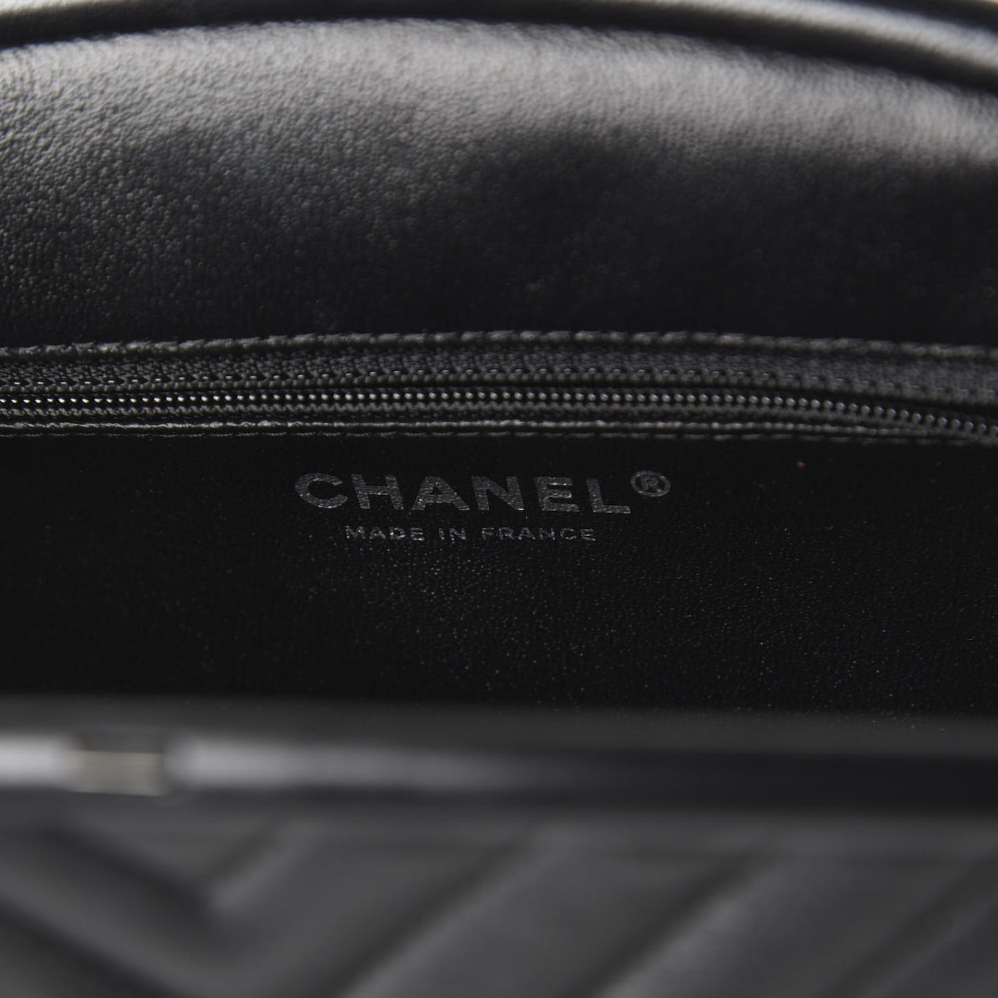 Lambskin Chevron Quilted Timeless Clutch Black
