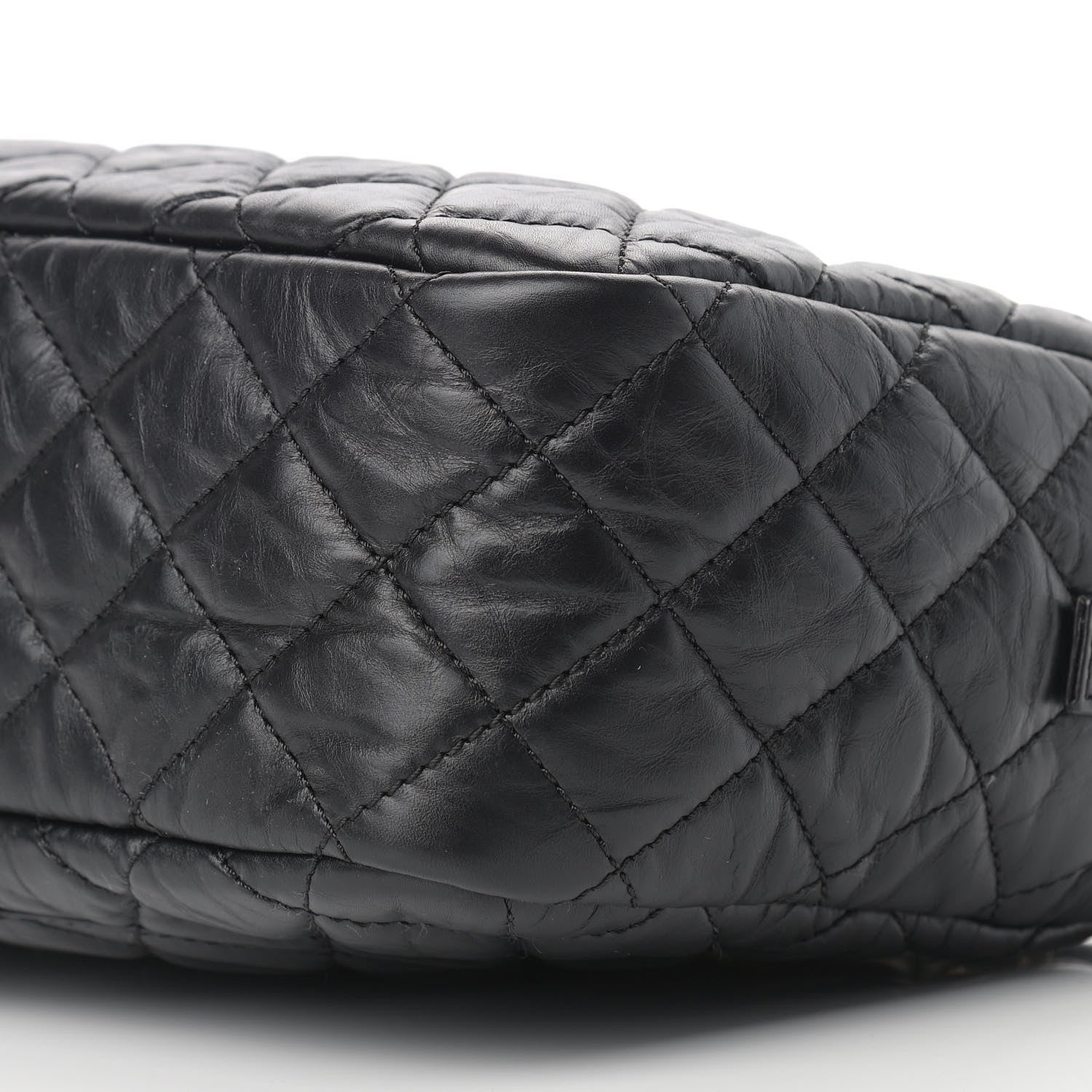 Chanel Aged Calfskin Quilted Medium Reissue Camera Case Black 9 of 11