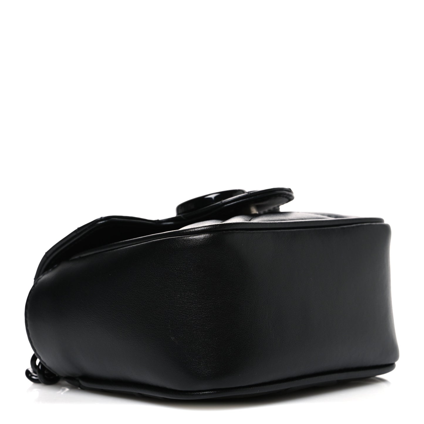 Calfskin Matelasse Monochrome GG Marmont Chain Mini Belt Bag Black