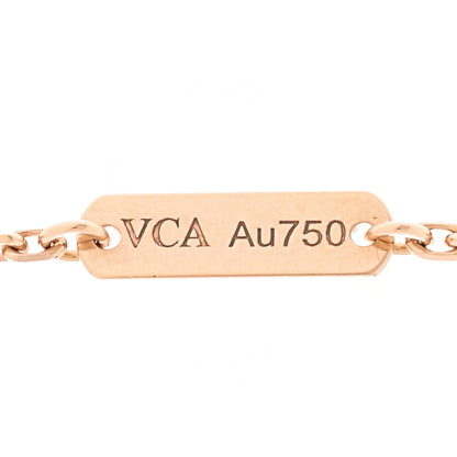 Van Cleef & Arpels 18K Rose Gold Gray Mother of Pearl Vintage Alhambra Pendant Necklace 6 of 7