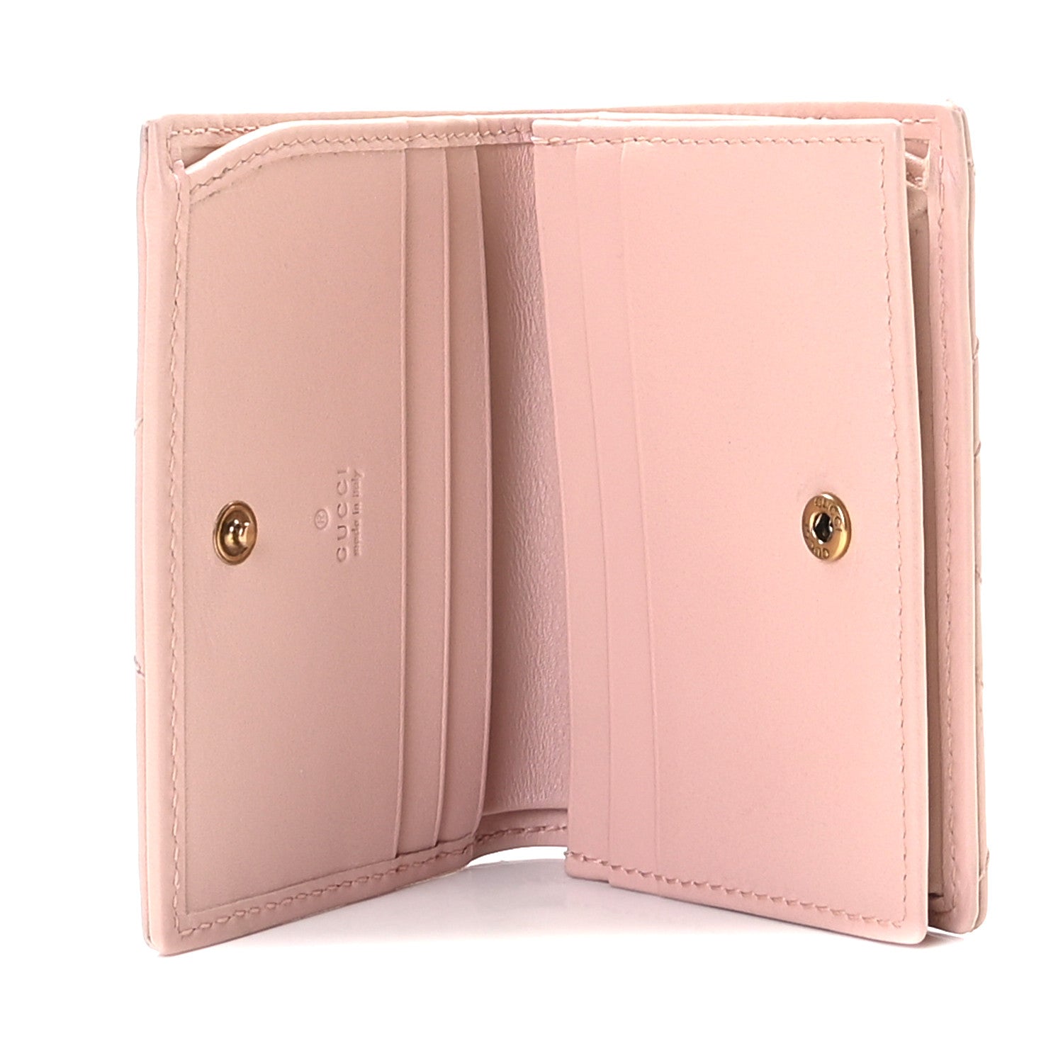 Gucci Calfskin Matelasse GG Marmont Card Case Perfect Pink 5 of 9