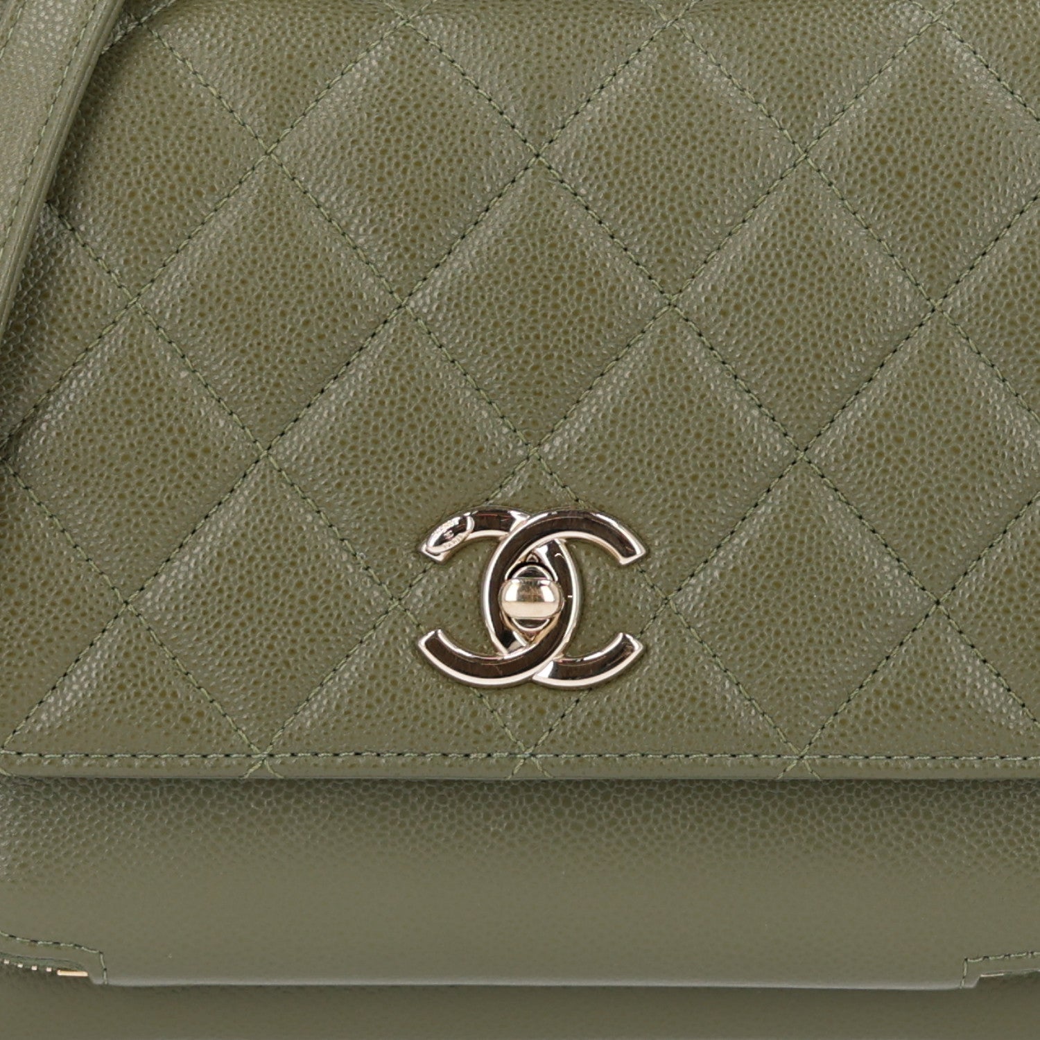 Chanel Caviar Quilted Medium Business Affinity Flap Green 8 of 10