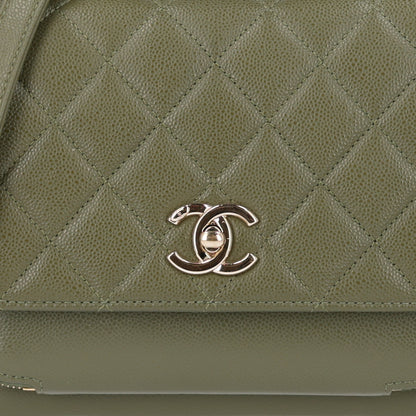 Chanel Caviar Quilted Medium Business Affinity Flap Green 8 of 10