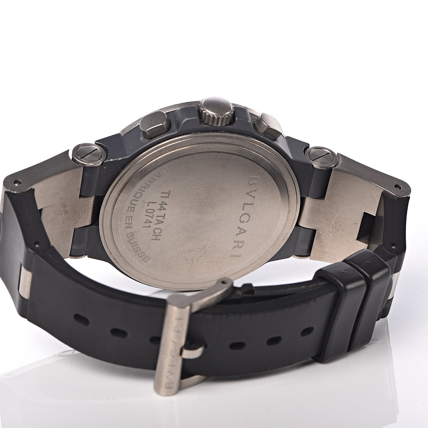 Bulgari Titanium Rubber 44mm Diagono Chronograph Automatic Watch Black 5 of 7