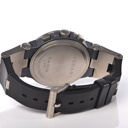 Bulgari Titanium Rubber 44mm Diagono Chronograph Automatic Watch Black 5 of 7